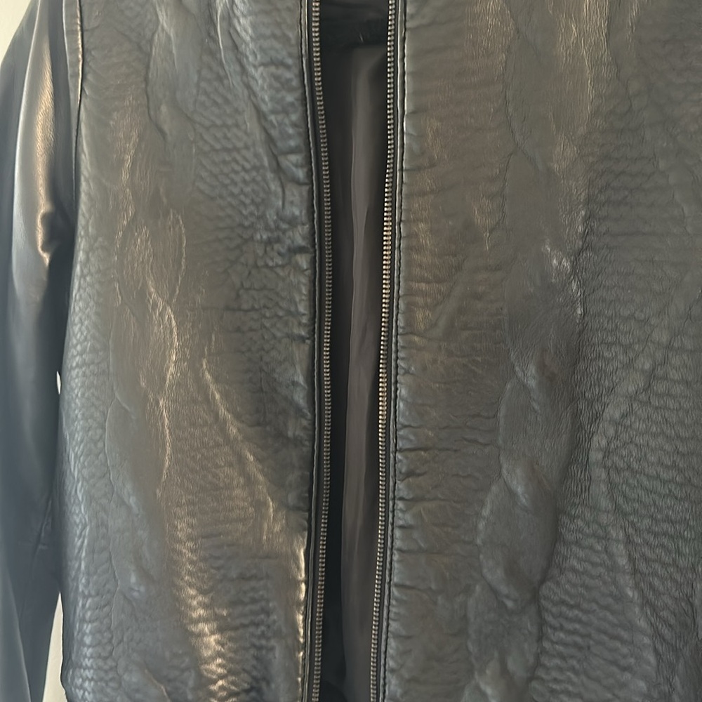 Joe's Jeans Black Faux Leather Jacket - Picture 3 of 10